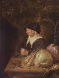 A Vegetable Seller by Quiringh Gerritsz van Brekelenkam