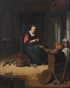 The Kitchen Maid by Quiringh Gerritsz van Brekelenkam