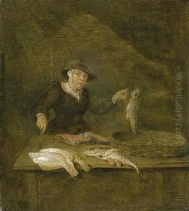 La Marchande De Poissons by Quiringh Gerritsz van Brekelenkam