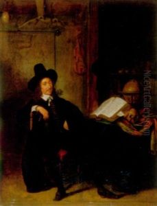 Junger Gelehrter In Studierkammer by Quiringh Gerritsz van Brekelenkam