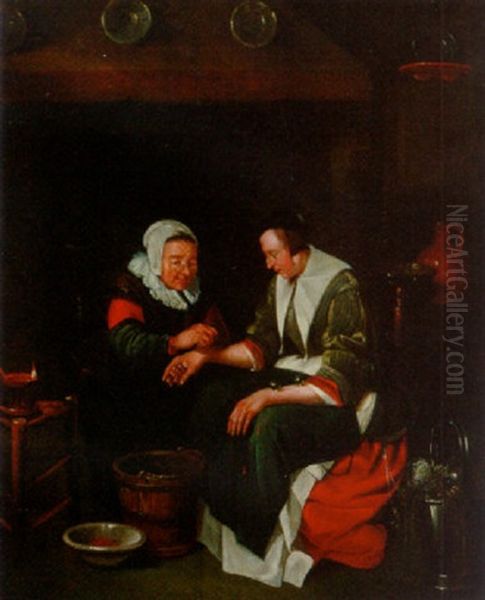 A Woman Bloodletting With Leeches - view 1