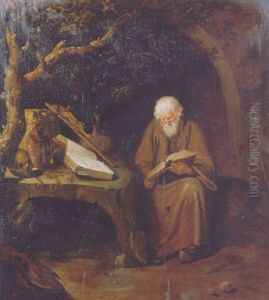 A Hermit By A Grotto by Quiringh Gerritsz van Brekelenkam