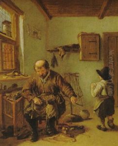 Der Schuster In Seiner Werkstatt