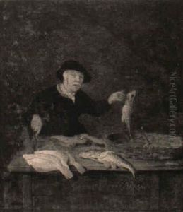 A Fishmonger by Quiringh Gerritsz van Brekelenkam