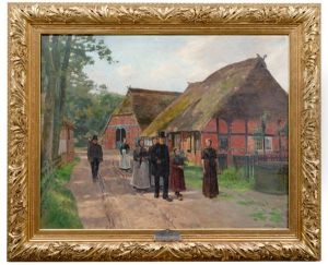 Bauernfamilie Beim Kirchgang
