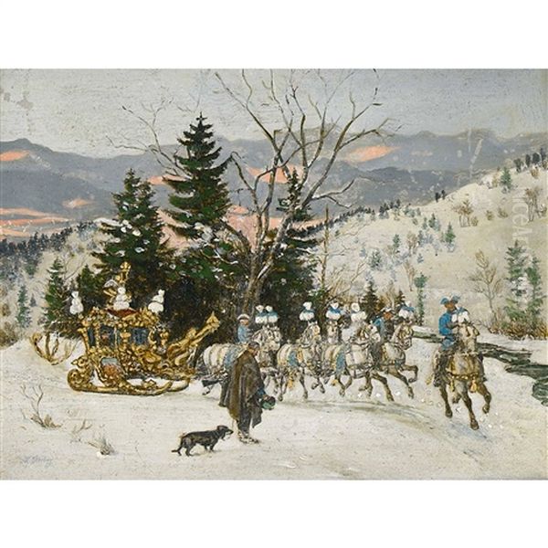 Der Prunkschlitten Von Ludwig Ii. In Den Bayerischen Alpen - view 1