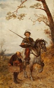 A Knight Taking Provisions From An Old Peasant by Heinrich Breling