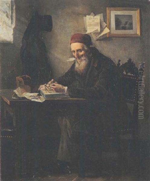 Ein Alter Kaufmann In Seinem Kontor - view 1
