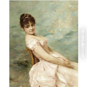 The Pink Dress by Auguste de la Brely