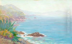View On Nervi, At The Coast Near Genua, Italy by Co Breman