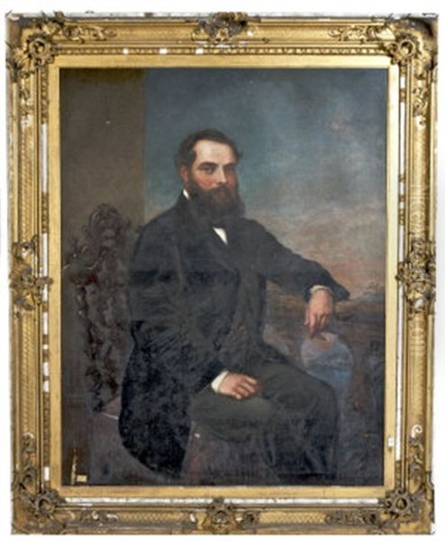 Portrait Of Charlotte Mary Smyth Of Ballynatray (+ A Portrait Of Her Husband The 5th Earl Mount Cashell; Pair) - view 1