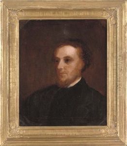 Portrait Of A Pastor, In A Black Coat And Collar Portrait Of A Pastor, In A Black Coat And Collar