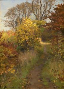 Herbstliche Waldlichtung by Hans Andersen Brendekilde