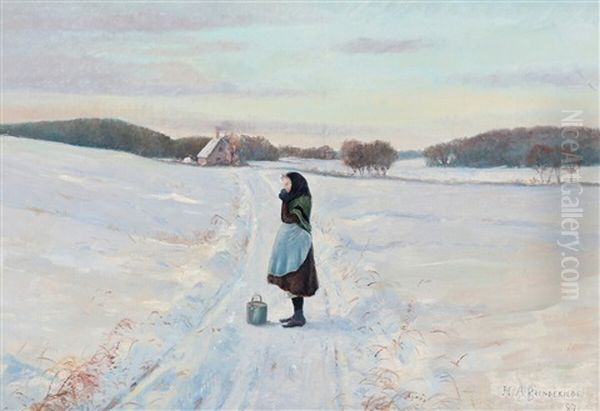 A Winter Scenery With A Girl - view 1
