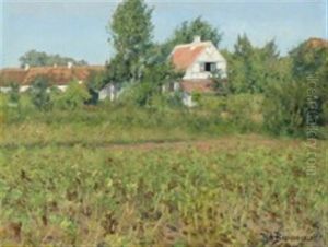 Summer Day Behind The Farm by Hans Andersen Brendekilde