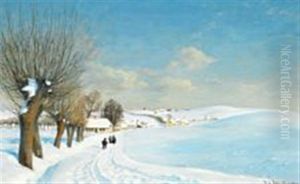 Winter Landscape by Hans Andersen Brendekilde