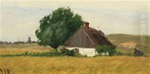 Landscape With A Smaller House And A Windmill In The Background - view 1