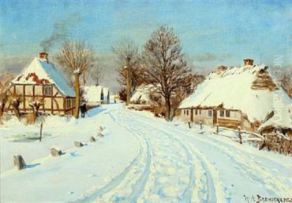 Idyllic Scenery From A Village A Sunny Winter Day - view 1