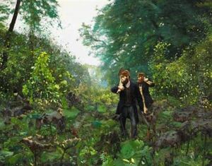 Pa Forbudne Veje by Hans Andersen Brendekilde