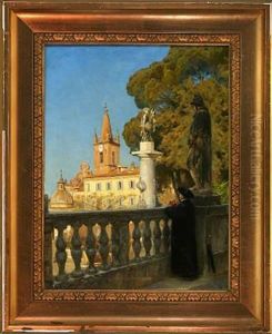 View Of Monte Pincio In Rome by Hans Andersen Brendekilde