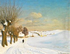 Winter Landscape by Hans Andersen Brendekilde