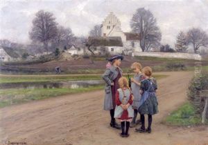 Hjembaek Gade by Hans Andersen Brendekilde