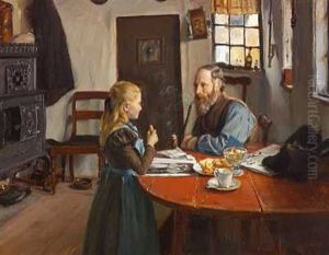 Besog Hos Bedstefader by Hans Andersen Brendekilde