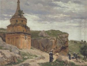 Parti Fra Kedrondalen Med Absaloms Grav, Uden For Jerusalem
