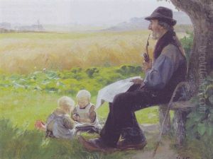 Bedstefar Passer To Sma Born, Der Leger