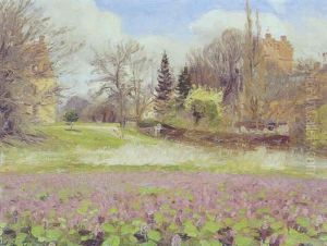 Parti Fra Herlufsholm Med Kirken I Baggrunden Parti Fra Herlufsholm Med Kirken I Baggrunden