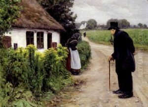Store Niels. En Passiar Pa Vejen Mellem Ronnebaekholm Og Ronnebaek by Hans Andersen Brendekilde