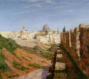 View Of Jerusalem With The Temple Mount by Hans Andersen Brendekilde