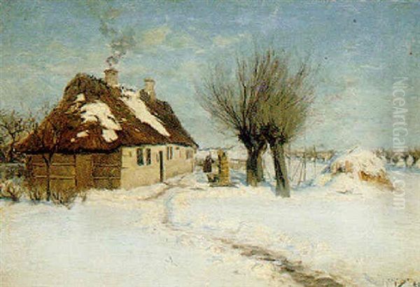A Cottage In Winter - view 1