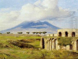 Parti Fra Pompeij Med Udsigt Mod Vesur by Hans Andersen Brendekilde