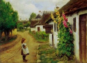 Landsbygade Med Born I Samtale Landsbygade Med Born I Samtale