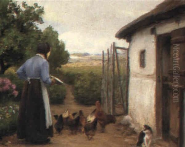Feeding The Chickens - view 1