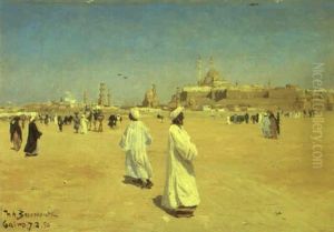 Kaftanklaedte Figurer Pa Torveplads I Cairo by Hans Andersen Brendekilde