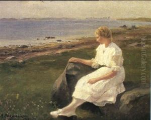 Kunstnerens Niece Elisabeth Koschel Pa Stranden Ved Jyllinge Kunstnerens Niece Elisabeth Koschel Pa Stranden Ved Jyllinge