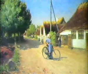 Cykelpige I Landsbygaden