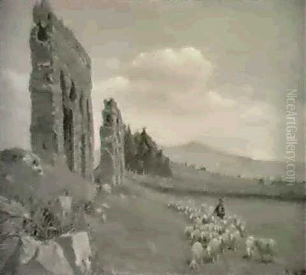 Fra Den Romerske Campagne, En Hyrde Med Sine Far - view 1