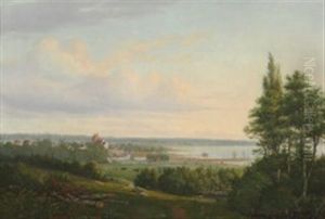 View Over Sankt Jorgensbjerg (bjerget) With Roeskilde Fjord by Thorald Brendstrup