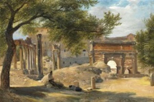 View From The Roman Forum With The Arch Of Septimius Severus And Campidoglio In The Background - view 1