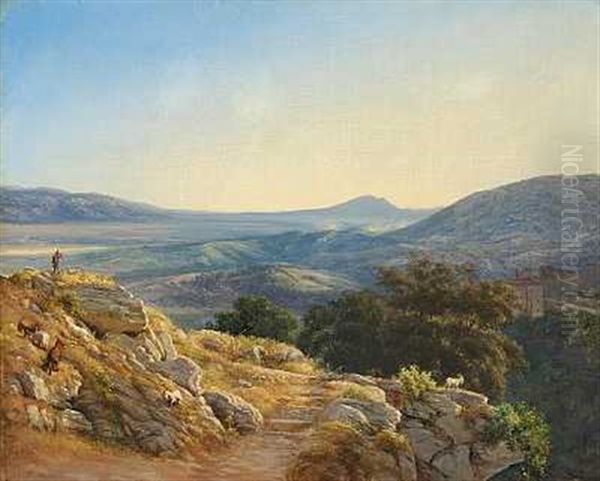 En Hyrde I Et Italiensk Landskab - view 1