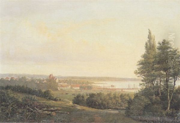 Udsigt Over En Dansk Koobstad Ved Kysten - view 1