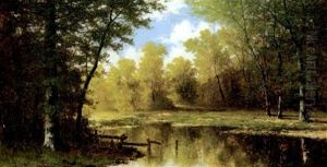 Sunlit Stream by Carl Christian Brenner