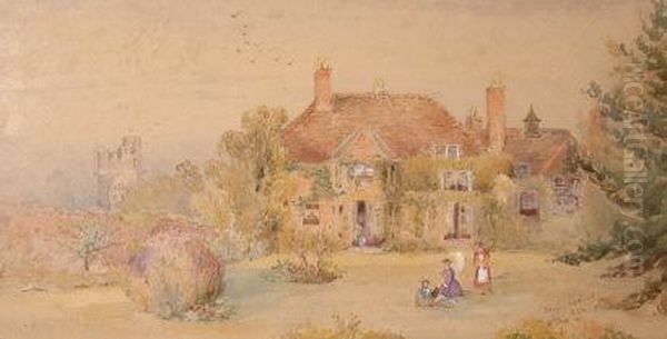Ladies On The Lawn In Front Of The Rectory - view 1