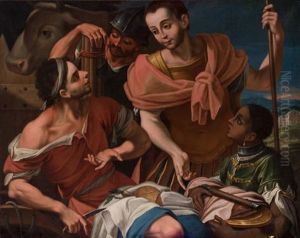 Coriolanus Persuaded By The Volscians To Attack Rome by Simone Brentana