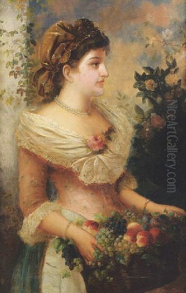 Ragazza Con Cesto Di Frutta - view 1