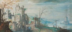 Landschaft Mit Einem Wasserschloss (after Claesz Jansz Visscher I)