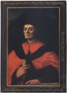 Portrait Of A Man Holding A Letter(the Philosopher Origene Salecchi?)